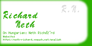 richard neth business card